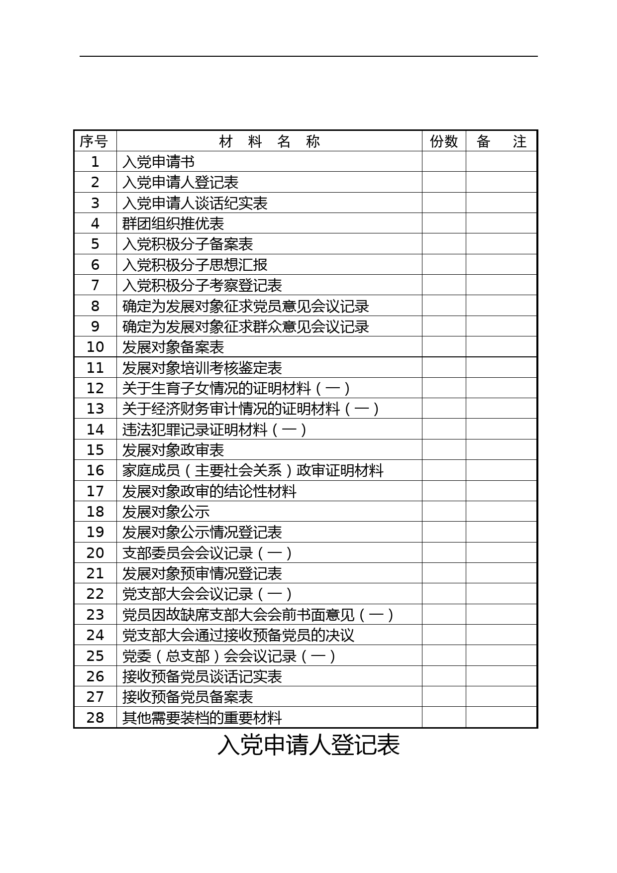 发展党员全套资料_第2页