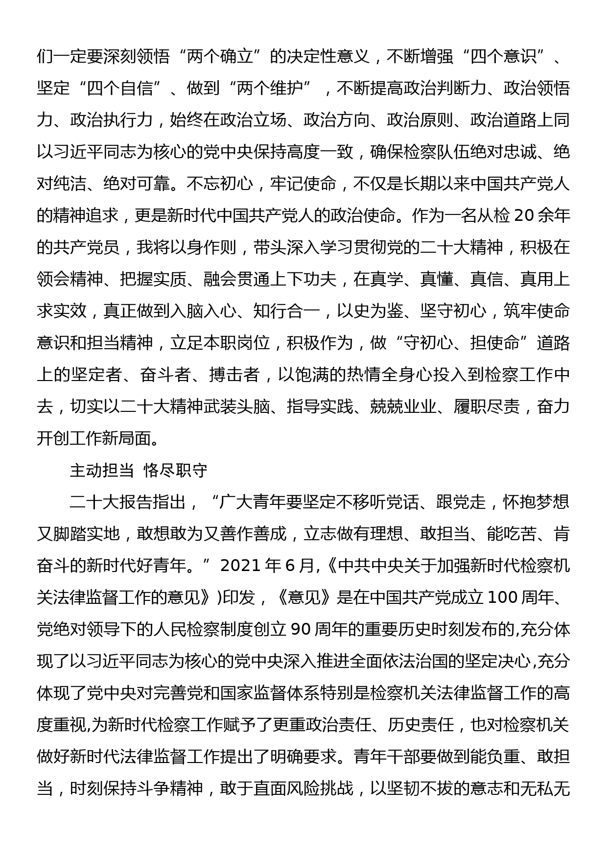 学习贯彻党的二十大精神心得体会矢志不渝 笃行不怠 勇做法律公平正义的守护者_第2页