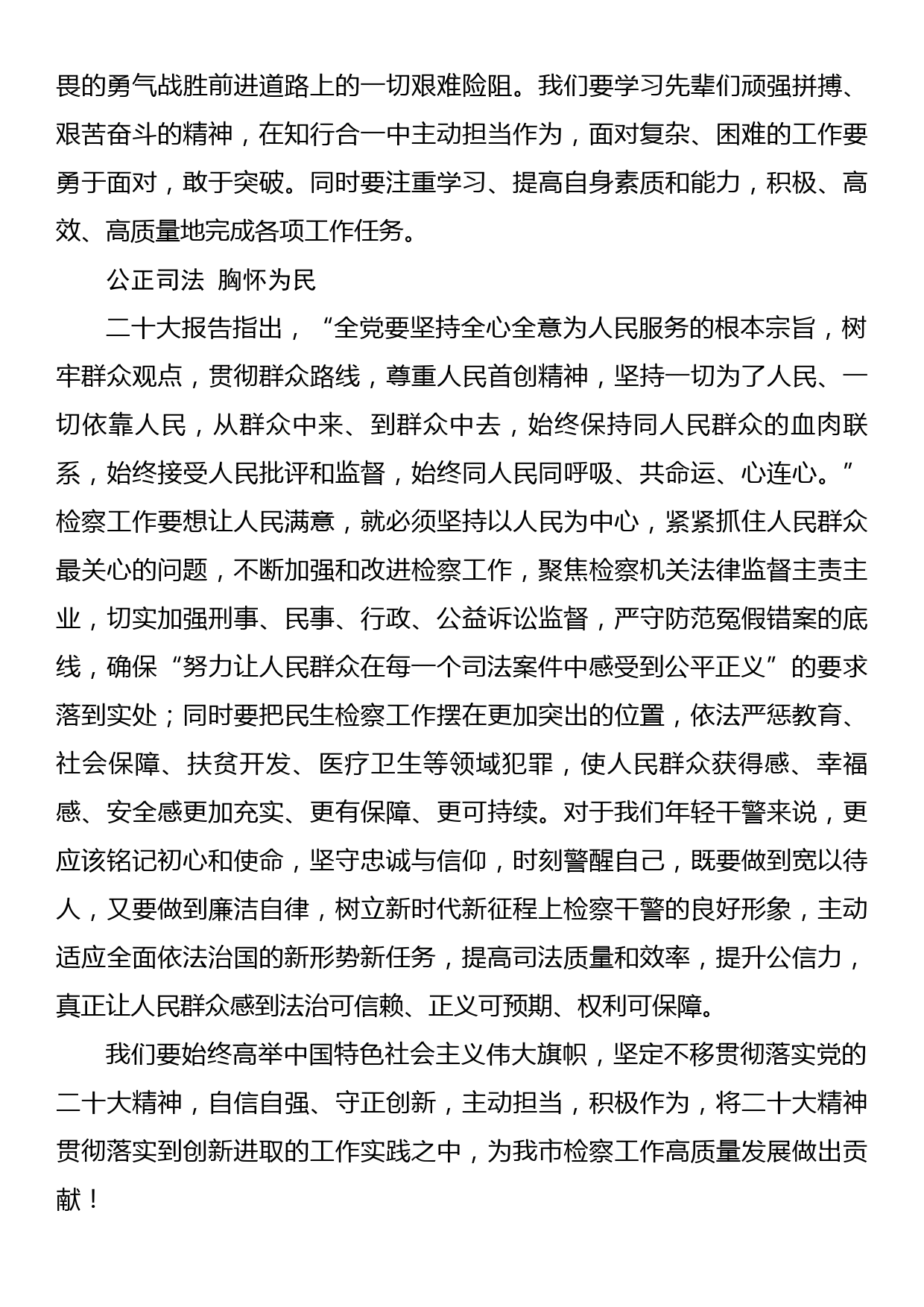 学习贯彻党的二十大精神心得体会矢志不渝 笃行不怠 勇做法律公平正义的守护者_第3页