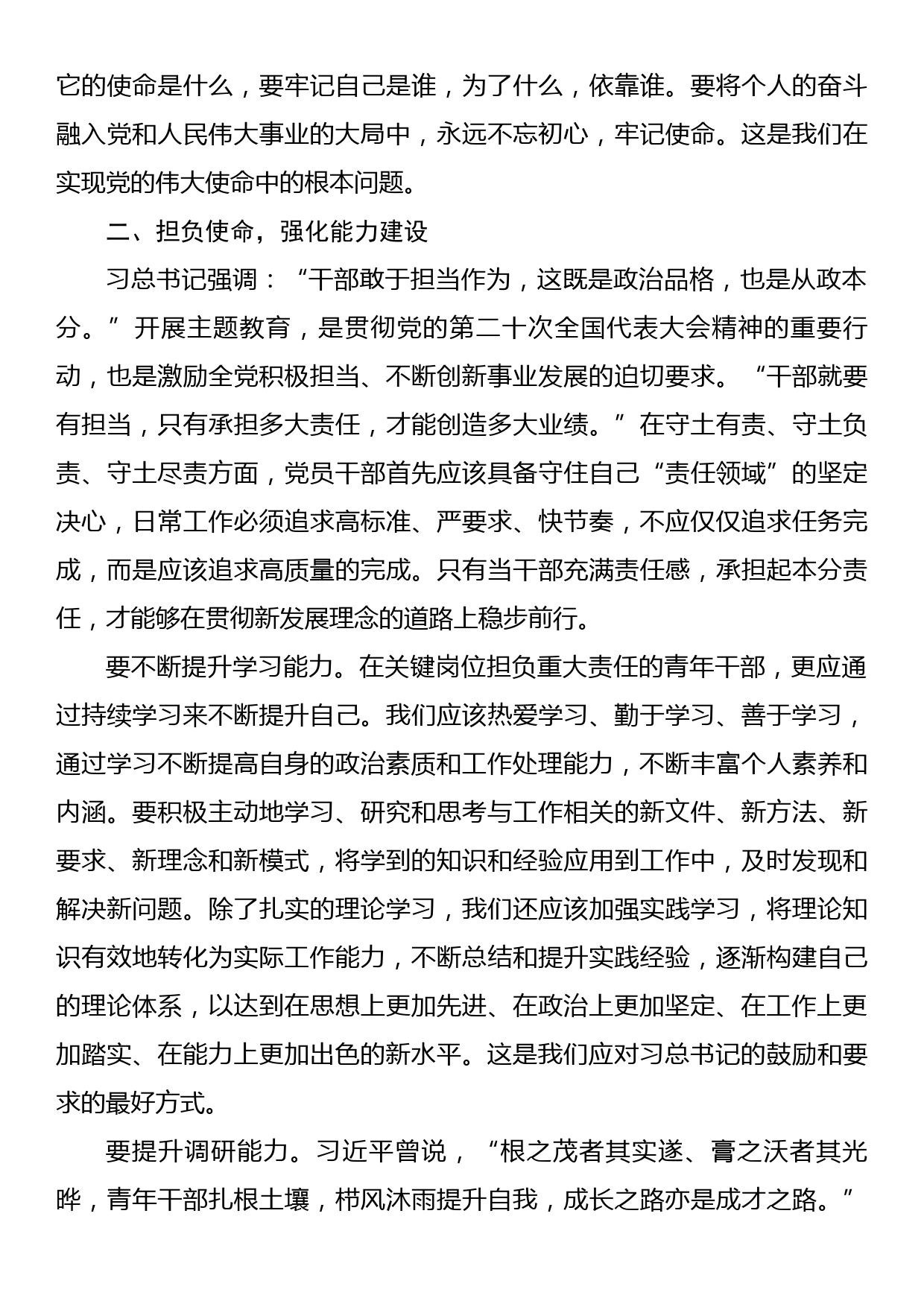 主题教育党课：贯彻主题教育精神，扬青年风采，谱无悔青春_第3页