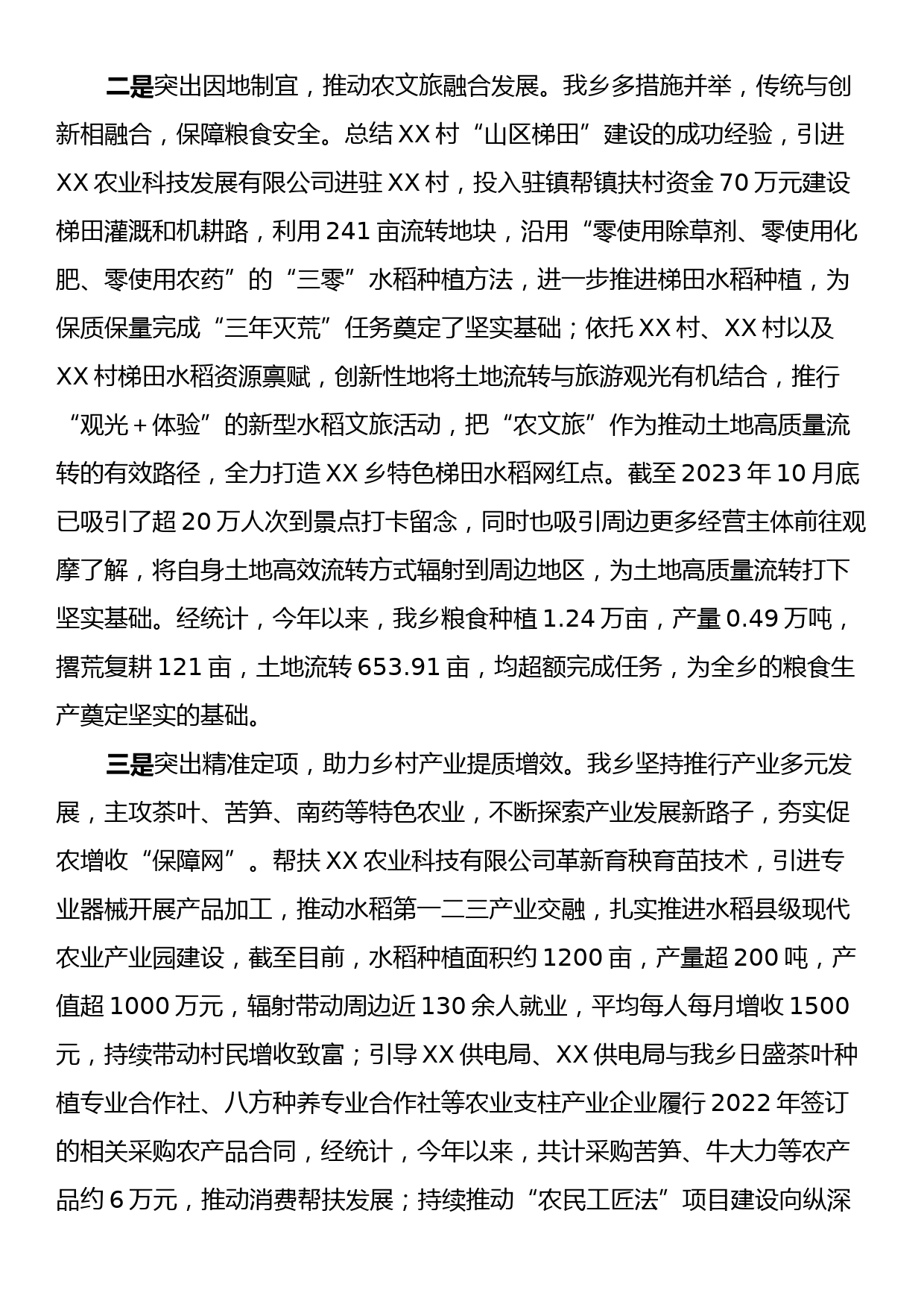 XX乡2023年工作回顾及2024年工作安排_第2页