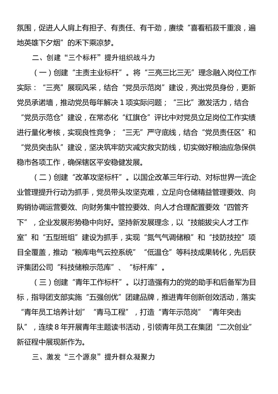 国有企业党委落实全面从严治党主体责任情况的报告.docx_第2页