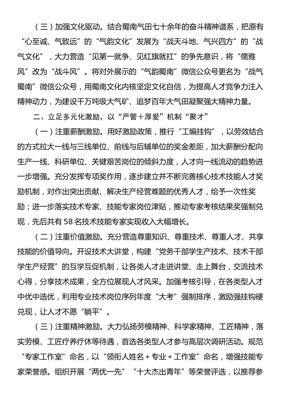 国企关于干部人才队伍建设工作情况的报告.docx_第2页