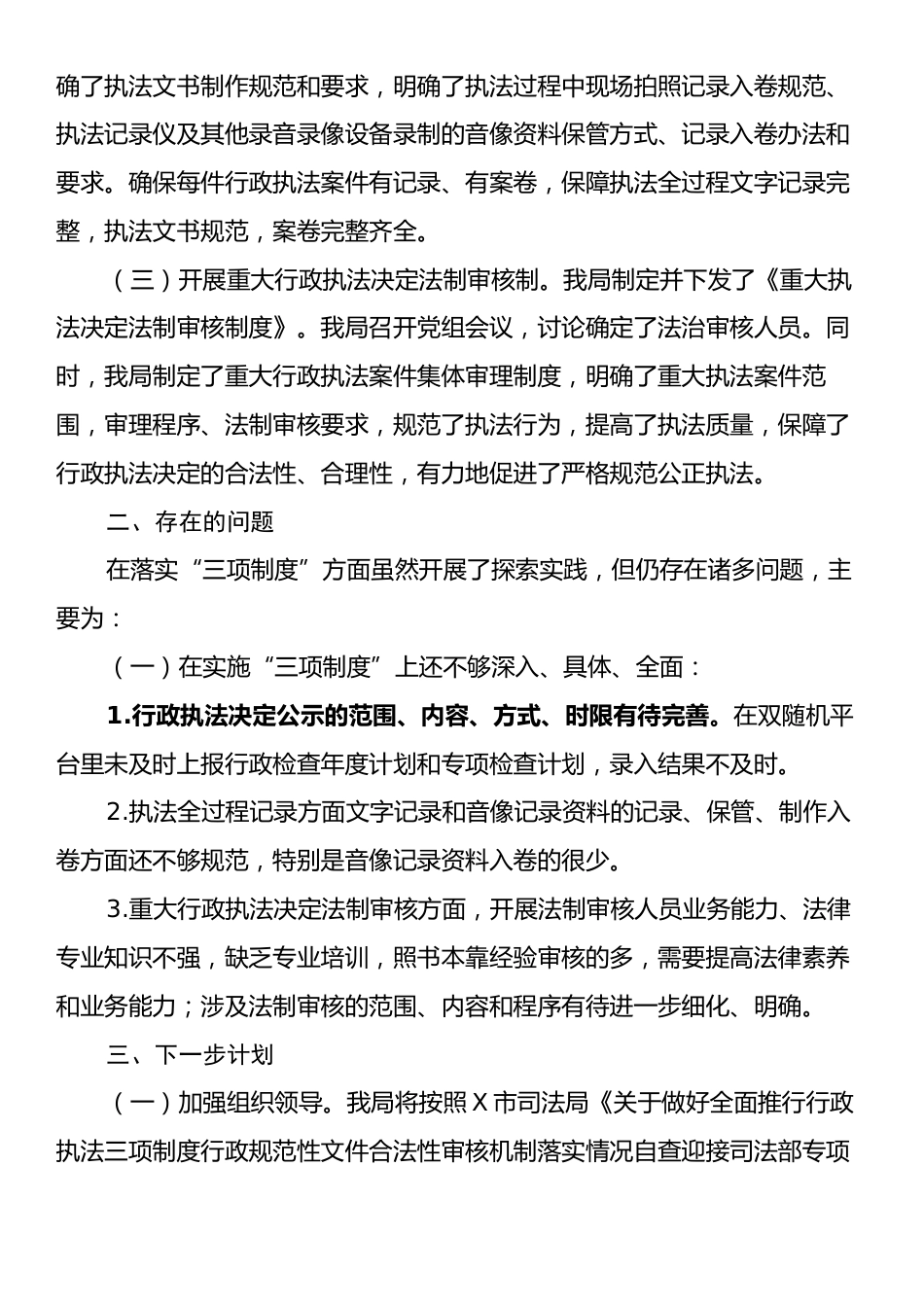 2024年度全面落实行政执法三项制度工作总结.docx_第2页