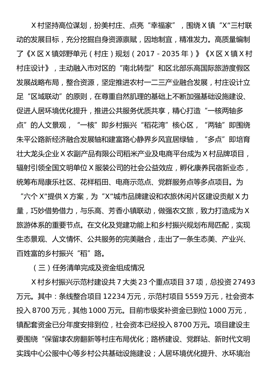 X区X镇X村乡村振兴示范村建设总结评估报告.docx_第2页