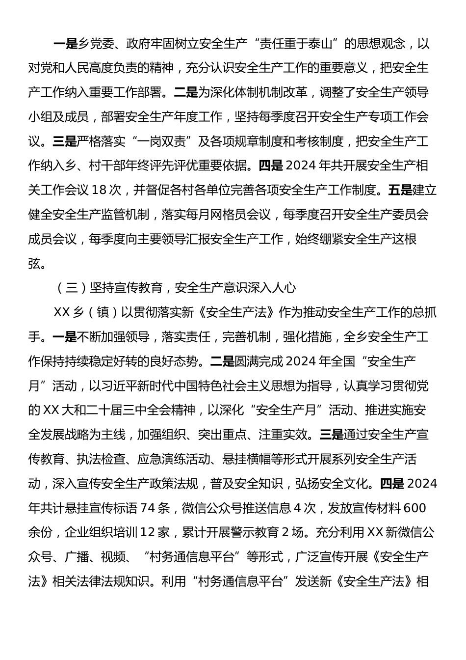 乡（镇）2024年安全生产工作总结.docx_第2页