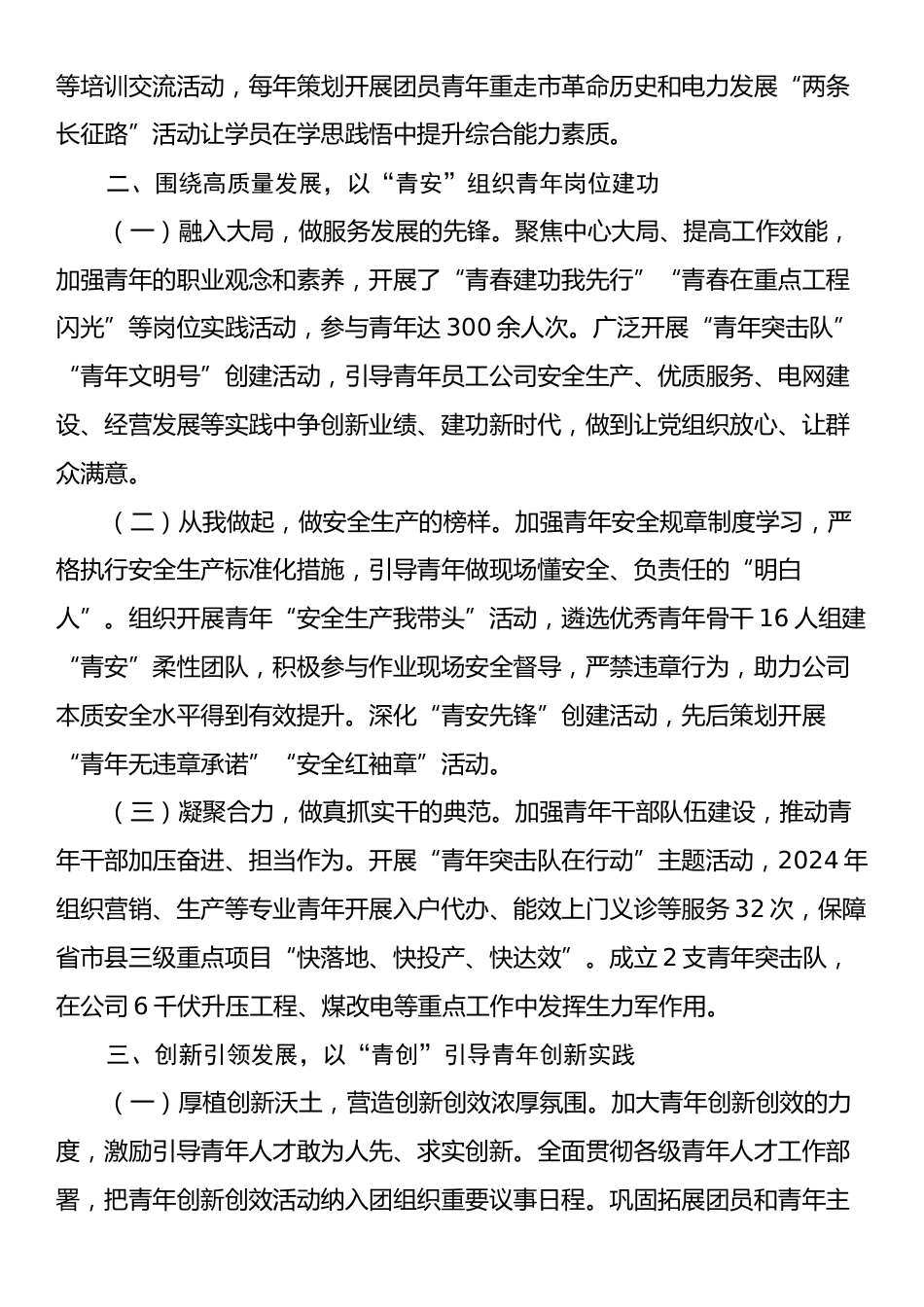 国有企业2024年青年培养工作总结.docx_第2页