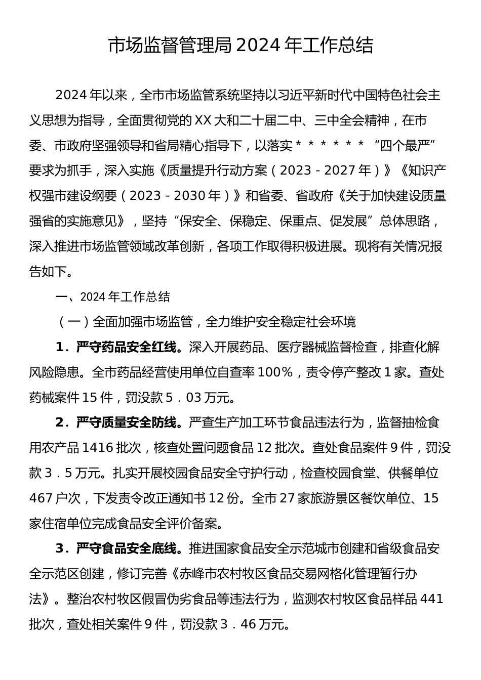 2024年市场监督管理局工作总结.docx_第1页