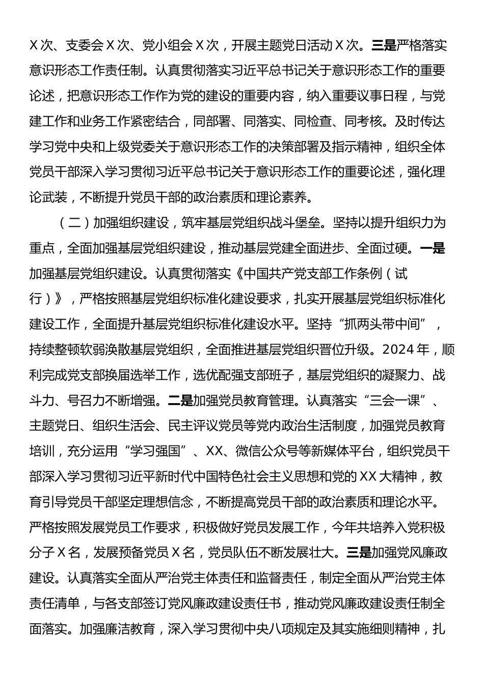 党组织书记2024年抓基层党建工作述职报告.docx_第2页