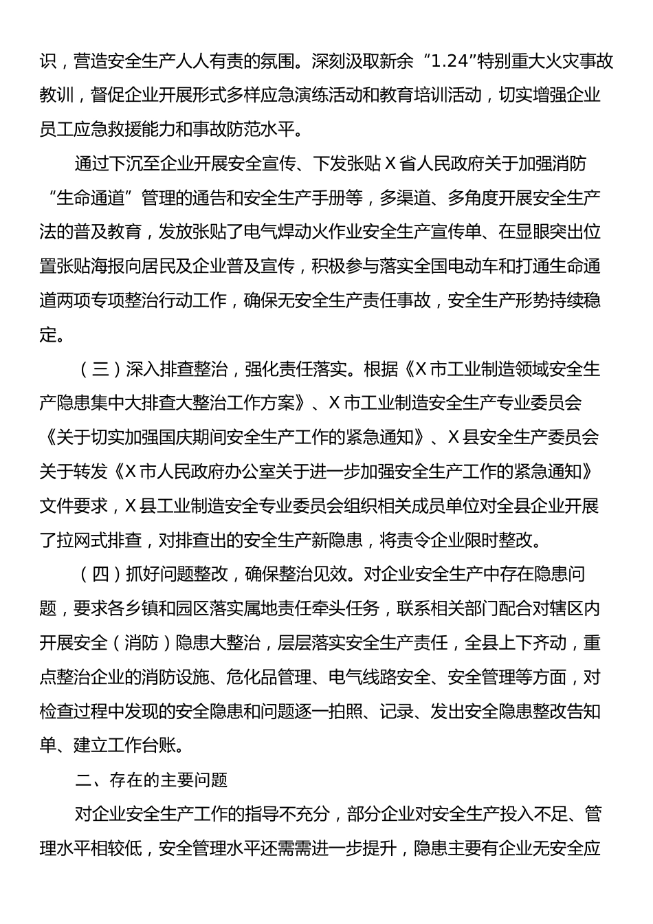 X县工信局2024年度安全生产工作总结.docx_第2页