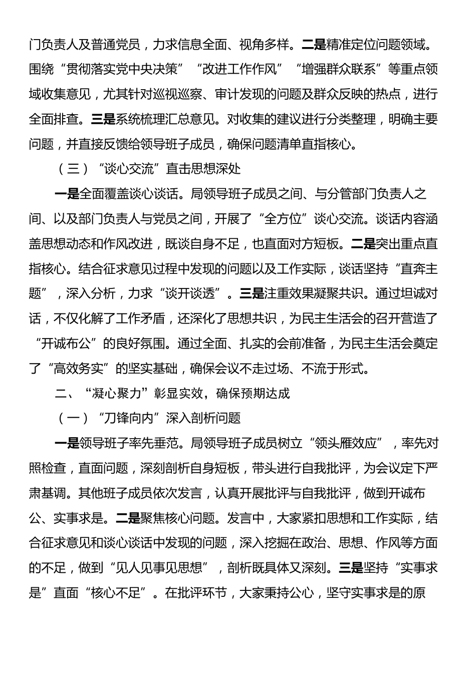 2024年度民主生活会召开情况的总结报告.docx_第2页