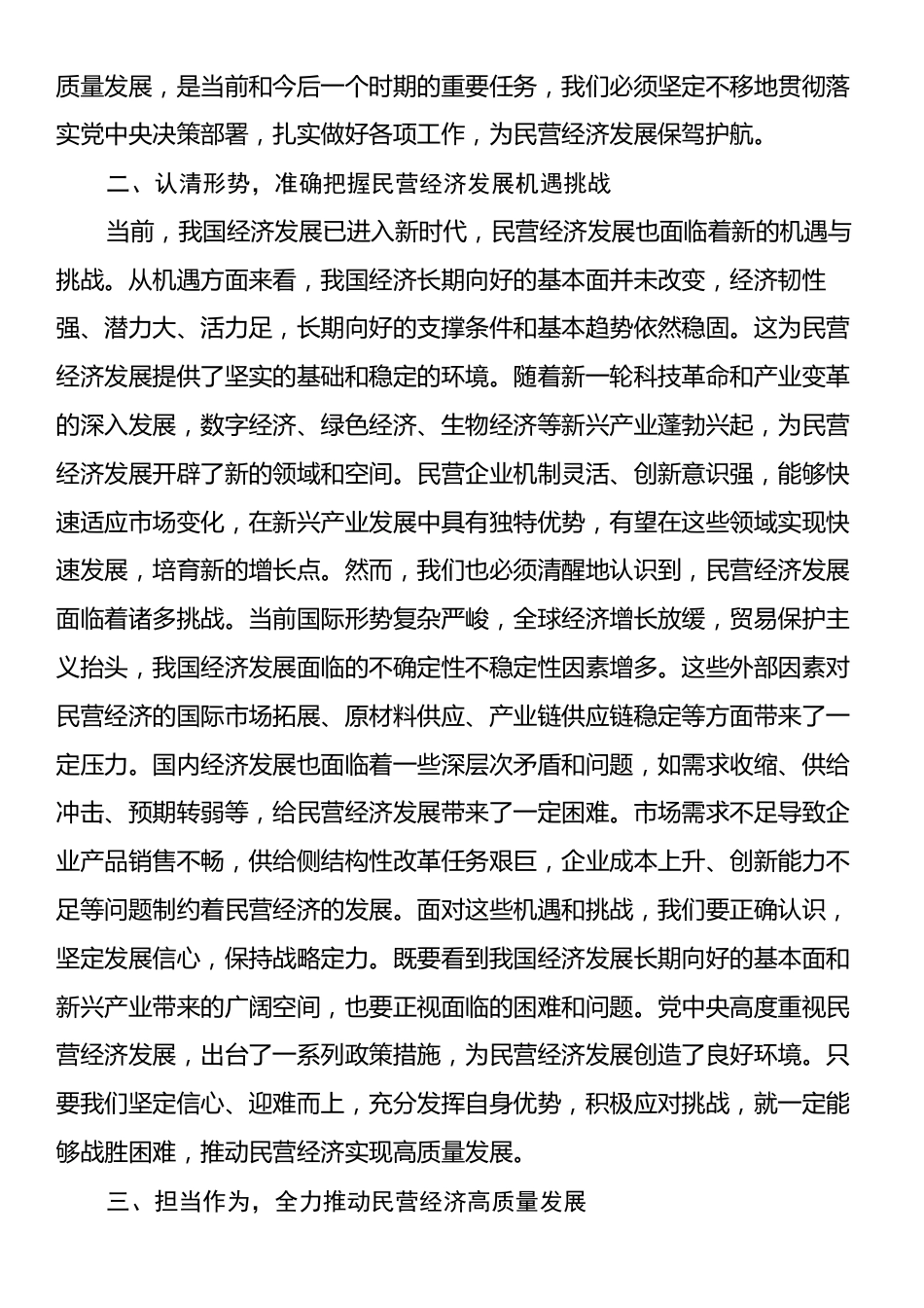 市工商联党组书记在2025年民营企业座谈会交流研讨发言材料.docx_第2页