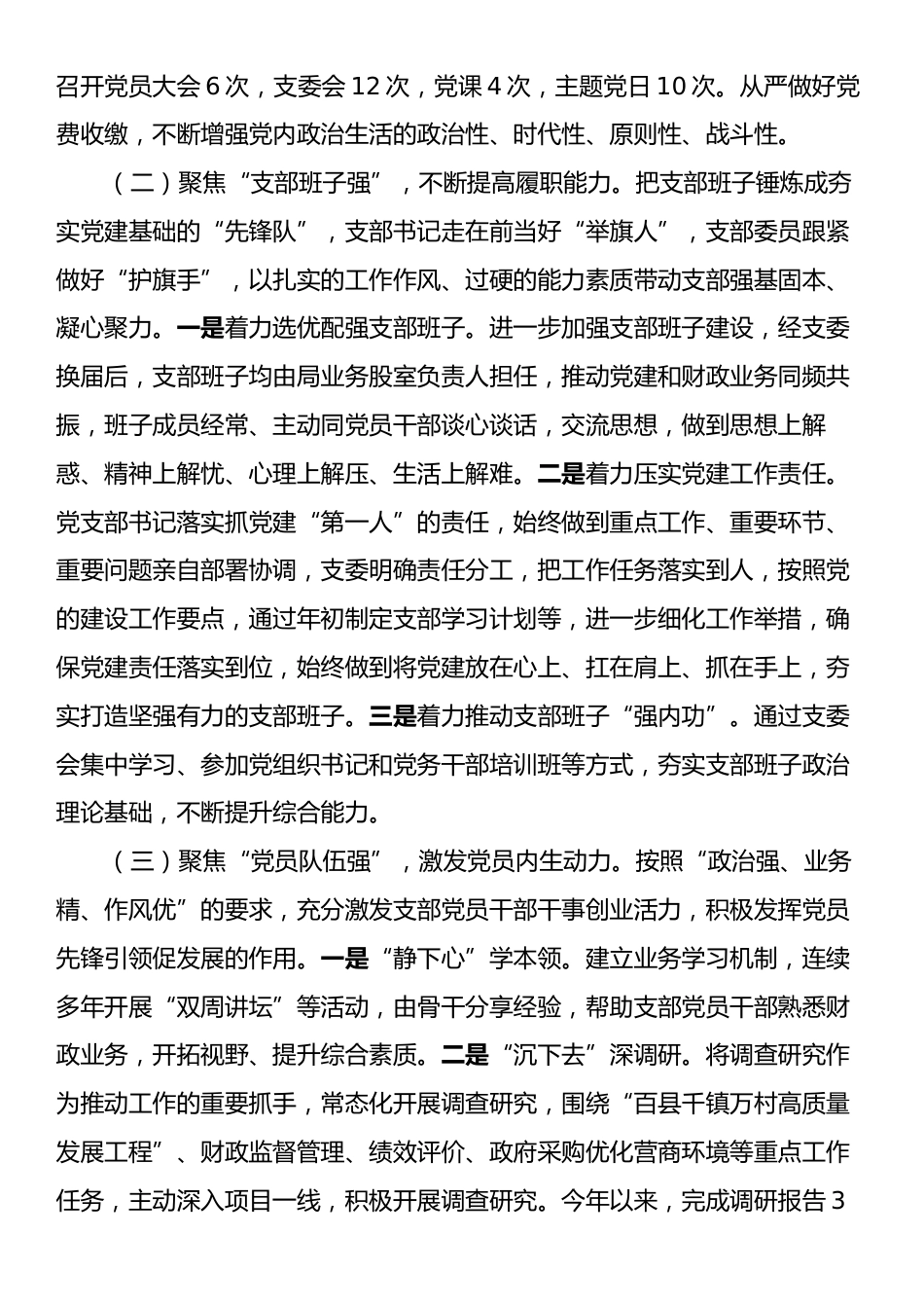 市财政局党支部上半年落实全面从严治党主体责任工作情况报告.docx_第2页