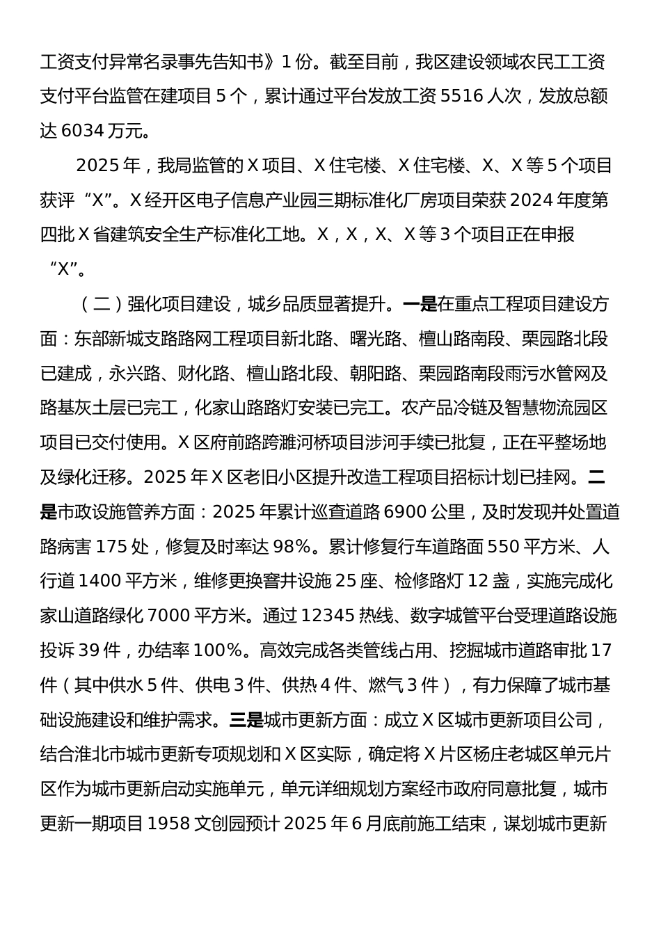 X区住建局2025年上半年工作总结和下半年工作计划.docx_第2页