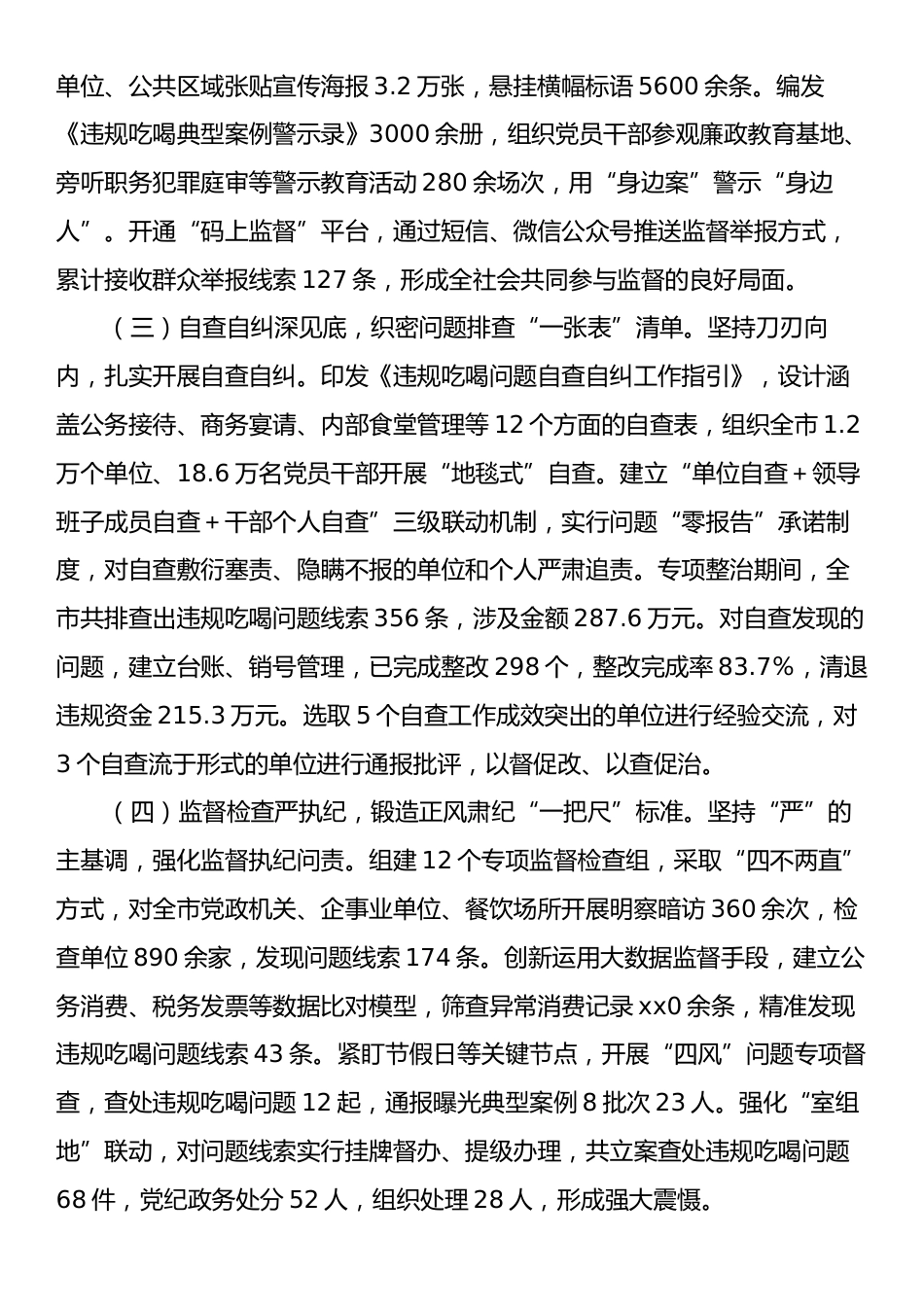 xx市违规吃喝专项整治工作情况总结.docx_第2页