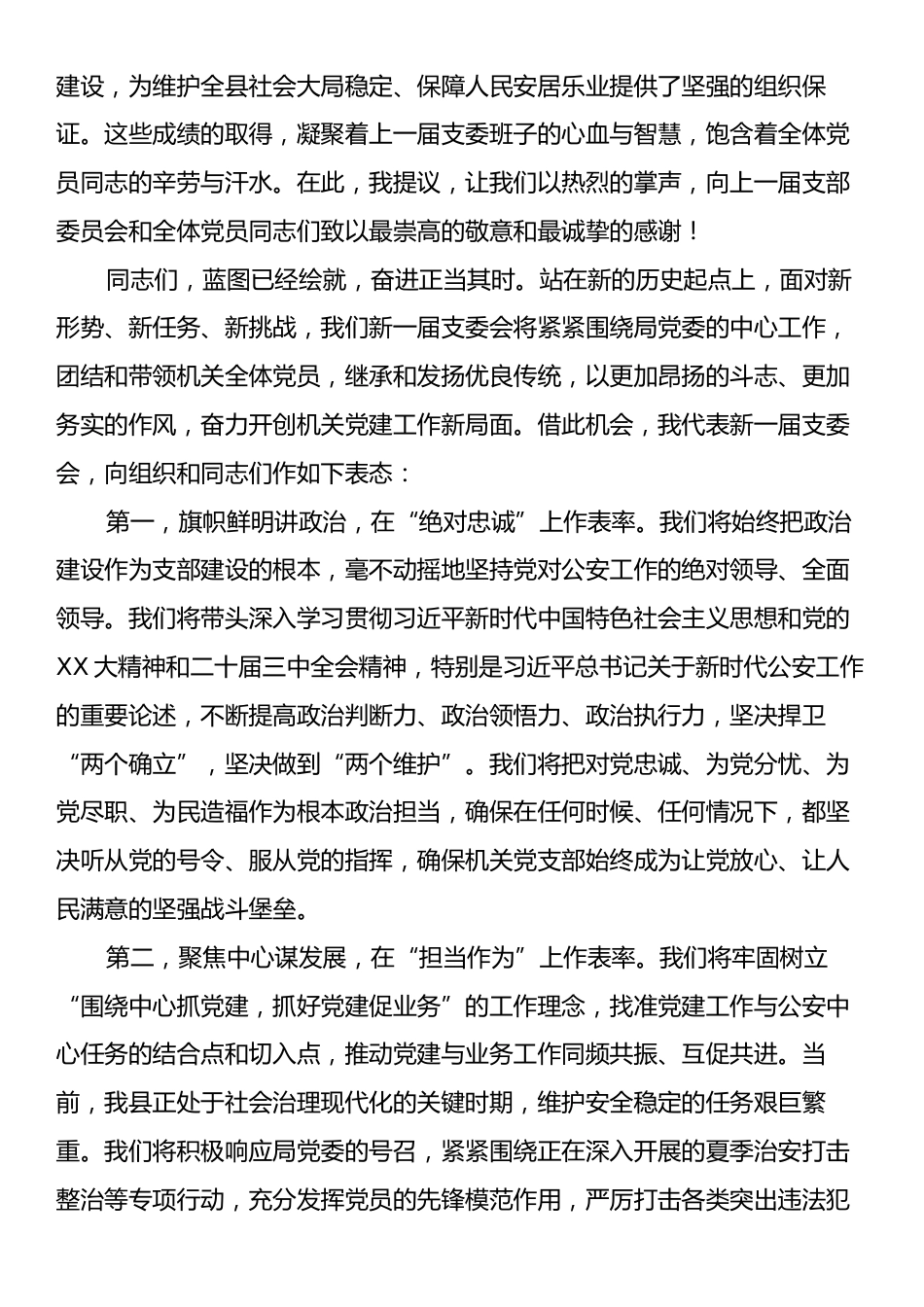 党支部新选举党支部书记表态发言.docx_第2页
