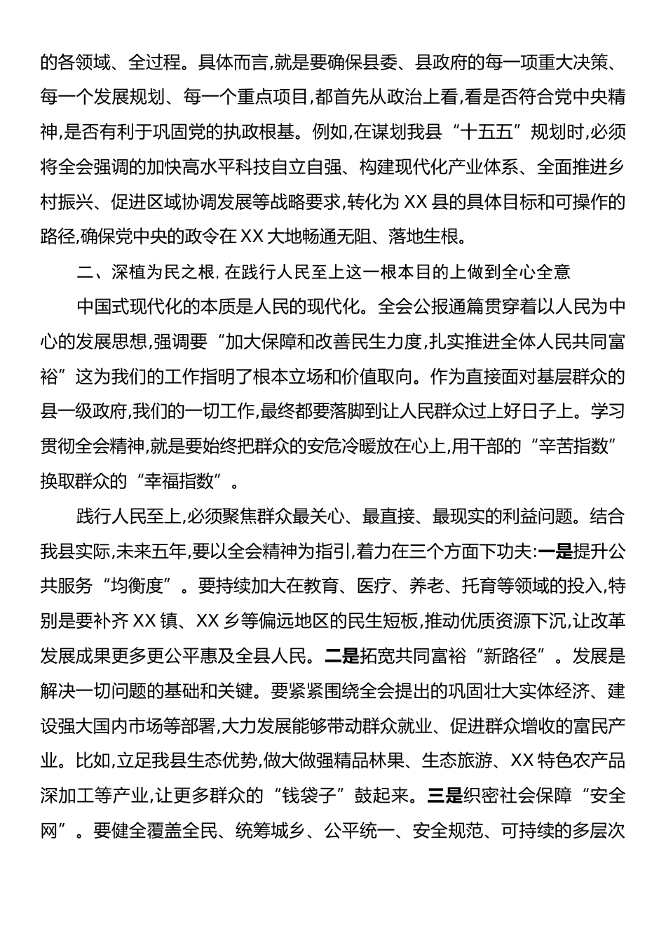 XX县人民政府副县长在学习贯彻党的二十届四中全会精神研讨会上的发言材料.docx_第2页