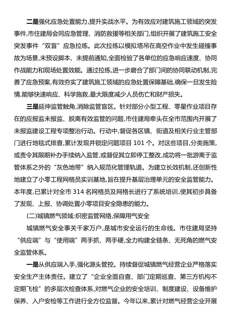 XX市住房和城乡建设局2025年度安全生产工作情况报告.docx_第2页
