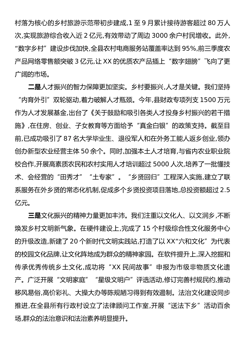 在XX县乡村振兴工作党外人士协商座谈会上的讲话.docx_第2页