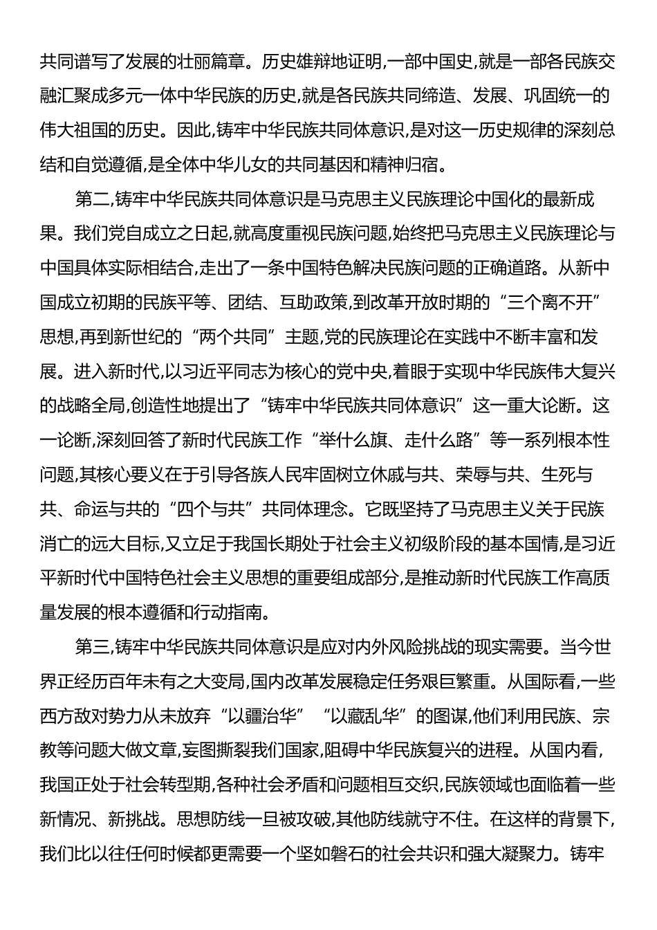 党课：扎实推进铸牢中华民族共同体意识在综合服务中心落地生根.docx_第2页
