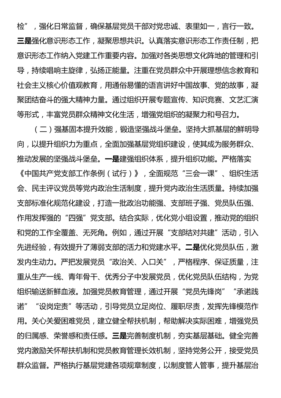 2025年基层党组织书记履行党建工作职责述职评议报告.docx_第2页