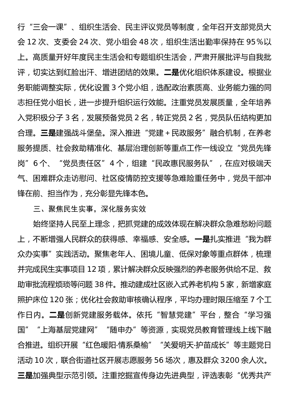 2025年度民政局党支部书记抓基层党建工作述职报告.docx_第2页