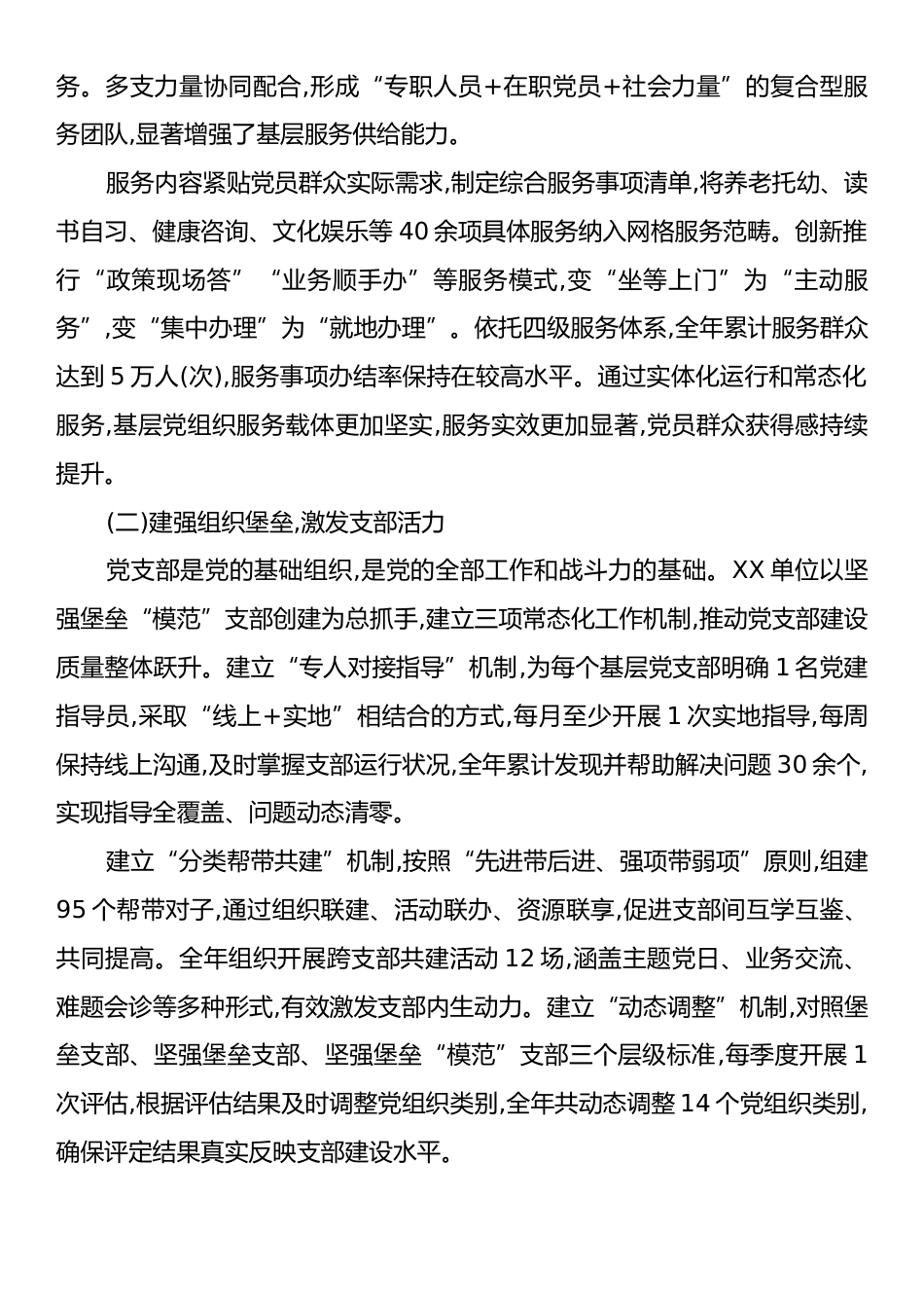 XX单位2025年度基层党建工作总结报告.docx_第2页