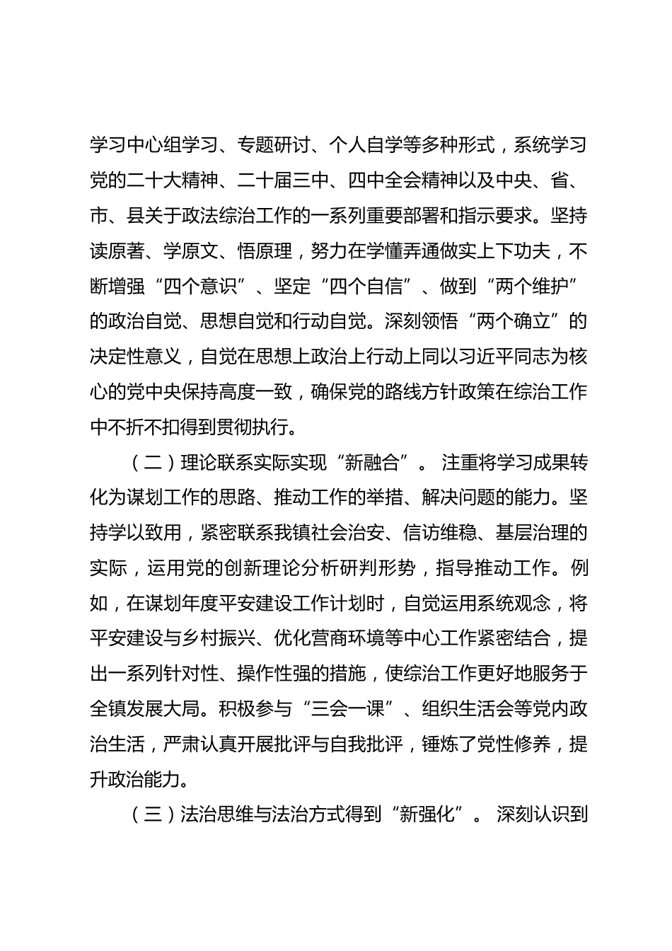 镇综治办副科级专职副主任2025年度个人述职报告.docx_第2页
