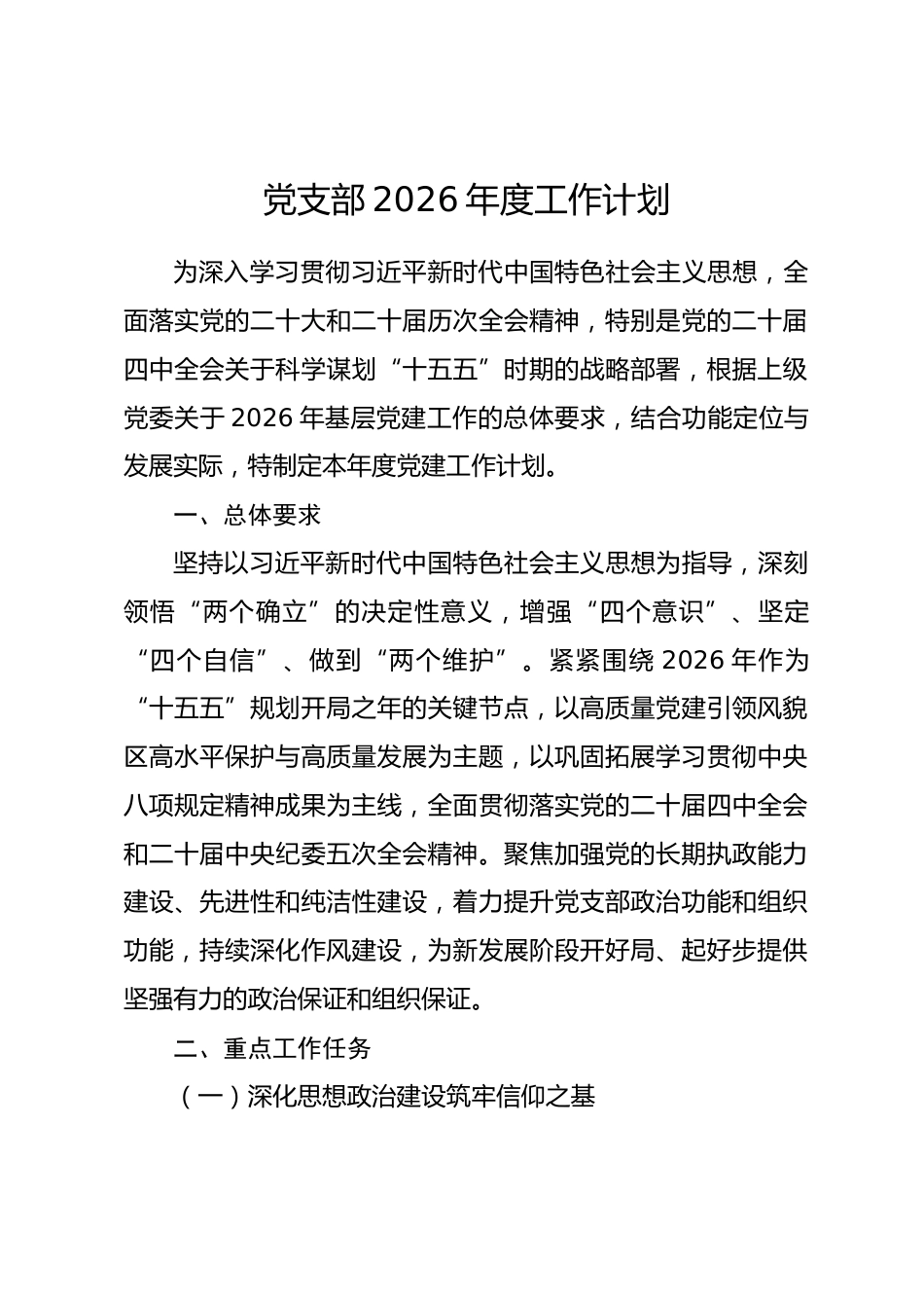 党支部2026年度工作计划.docx_第1页