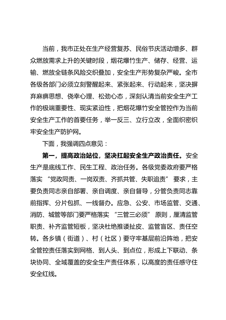在全市安全生产工作专题会议上的讲话（烟花爆竹领域）.docx_第2页