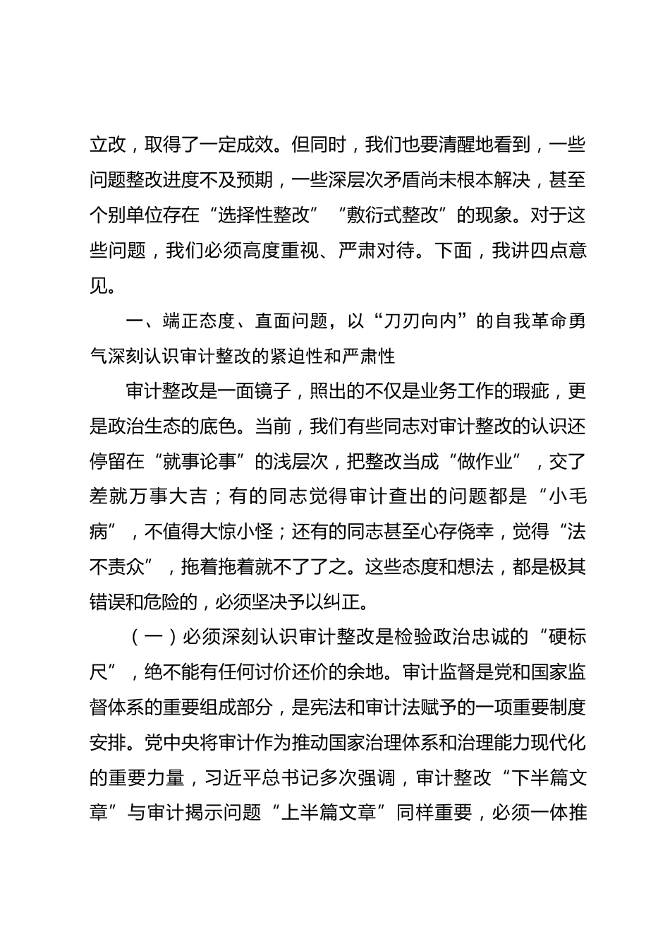在2026年全县审计反馈问题整改工作推进会议上的讲话.docx_第2页